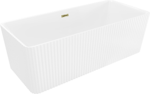 Mexen Nila laisvai pastatoma rifliuota vonia 170 x 75 cm, balta, aukso perpylimas - 52841708000-50