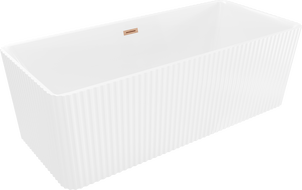 Mexen Nila laisvai stovinti rifliuota vonia 170 x 75 cm, balta, šepečio varis - 52841708000-65