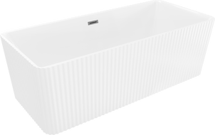 Mexen Nila laisvai pastatoma rifliuota vonia 170 x 75 cm, balta, persipylimas gun metal - 52841708000-95