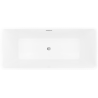 Mexen Nila laisvai pastatoma rifliuota vonia 170 x 75 cm, balta/juoda, chromuotas perteklius - 52841708075-01