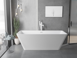 Mexen Tava laisvai stovinti rifliuota vonia 170 x 75 cm, balta, balta pabloškimo anga - 52851707500-20