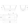 Mexen Tava laisvai pastatoma rifliuota vonia 170 x 75 cm, balta, aukso perpylimas - 52851707500-50