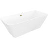 Mexen Tava laisvai stovinti rifliuota vonia 170 x 75 cm, balta, aukso perpylimas - 52851707500-50