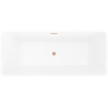 Mexen Tava laisvai stovinti rifliuota vonia 170 x 75 cm, balta, vario perpildyta - 52851707500-65
