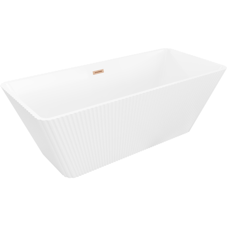 Mexen Tava laisvai stovinti rifliuota vonia 170 x 75 cm, balta, vario perpildyta - 52851707500-65