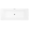 Mexen Tava laisvai pastatoma vonia, rifliuota 170 x 75 cm, balta, perpylimas gun metal - 52851707500-95