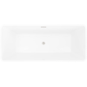 Mexen Tava laisvai pastatoma rifliuota vonia 170 x 75 cm, balta, šlifuoto nikelio perpylimas - 52851707500-97