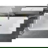 Mexen Tava laisvai stovinti rifliuota vonia 170 x 75 cm, balta/juoda, auksinė perpylimas - 52851707575-50