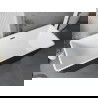 Mexen Tava laisvai pastatoma rifliuota vonia 170 x 75 cm, balta/juoda, gun gray šlifuota - 52851707575-66