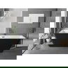 Mexen Tava laisvai pastatoma rifliuota vonia 170 x 75 cm, balta/juoda, gun gray šlifuota - 52851707575-66