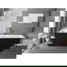 Mexen Tava laisvai pastatoma rifliuota vonia 170 x 75 cm, balta/juoda, nikeliuotas šepetėliu - 52851707575-97
