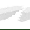 Mexen Yara laisvai pastatoma rifliuota vonia 170 x 75 cm, balta, chromuotas perpylimas - 52861707500-01