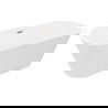 Mexen Yara laisvai pastatoma rifliuota vonia 170 x 75 cm, balta, auksinis persipylimas - 52861707500-50