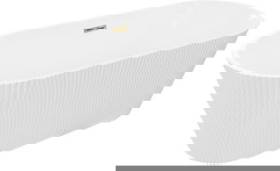 Mexen Yara laisvai pastatoma rifliuota vonia 170 x 75 cm, balta, auksinis persipylimas - 52861707500-50