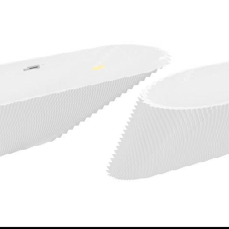 Mexen Yara laisvai stovinti rifliuota vonia 170 x 75 cm, balta, auksinis šlifuotas perpylimas - 52861707500-55