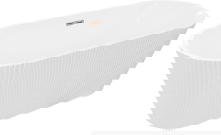 Mexen Yara laisvai pastatoma rifliuota vonia 170 x 75 cm, balta, perpildymo rožinis auksas - 52861707500-60