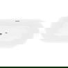 Mexen Yara laisvai pastatoma dryžuota vonia 170 x 75 cm, balta, perpylimas gun gray šlifuotas - 52861707500-66