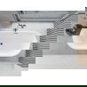 Mexen Yara laisvai pastatoma dryžuota vonia 170 x 75 cm, balta, perpylimas gun gray šlifuotas - 52861707500-66