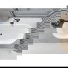 Mexen Yara laisvai pastatoma rifliuota vonia 170 x 75 cm, balta, juoda perpylimo anga - 52861707500-70