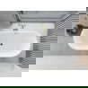 Mexen Yara laisvai pastatoma banguota vonia 170 x 75 cm, balta/juoda, aukso perpylimas - 52861707575-50