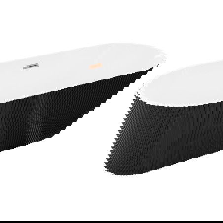 Mexen Yara laisvai pastatoma rifliuota vonia 170 x 75 cm, balta/juoda, matinė vario uždengimas - 52861707575-65