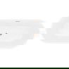 Mexen Yara laisvai pastatoma rifliuota vonia 170 x 75 cm, balta/juoda, perleidžiamas šlifuotas varis - 52861707575-65