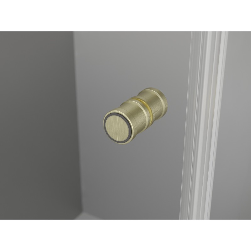 Mexen Mist-F sulankstoma dušo kabina, kairė 110 x 75 cm, skaidri, auksinė šlifuota - 8A6T-110-075-55-00-L