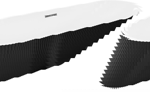 Mexen Yara laisvai pastatoma rifliuota vonia 170 x 75 cm, balta/juoda, nutekėjimas gun metal - 52861707575-95