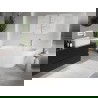 Mexen Oris laisvai pastatoma prie sienos rifliuota vonia 150 x 75 cm, balta, baltas išleidimo perpylimas - 52871507500-20