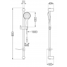 Mexen DF74 slankus dušo komplektas, juodas - 785744582-70