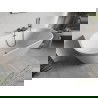 Mexen Oris laisvai statoma prie sienos rifliuota vonia 150 x 75 cm, balta, perpildymas gun metal - 52871507500-95