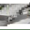 Mexen Oris laisvai pastatoma prie sienos rifliuota vonia 150 x 75 cm, balta/pilka, baltas persipylimas- 52871507562-20