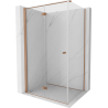 Mexen Mist-F T sulankstoma dušo kabina kairė 85 x 95 cm, skaidri, šlifuotas varis - 8A6T-085-095-65-00-L