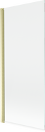 Mexen Mist vonios ekranas vienos durys 80 x 150 cm, skaidrus, auksinis šlifuotas - 8A9-080-001-55-00