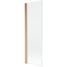 Mexen Mist 1-durų vonios sienelė 60 x 150 cm, permatoma, šlifuotas varis - 8A9-060-001-65-00