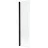 Mexen Mist vonios pertvara su 1 varčia 50 x 150 cm, permatoma, juoda - 8A9-050-001-70-00