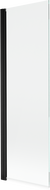 Mexen Mist viengubas vonios pertvaras 60 x 150 cm, skaidrus, juodas - 8A9-060-001-70-00