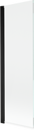 Mexen Mist 1-duris vonios ekranas 70 x 150 cm, skaidrus, juodas - 8A9-070-001-70-00
