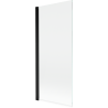 Mexen Mist vonios pertvara 1-durų 80 x 150 cm, skaidri, juoda - 8A9-080-001-70-00