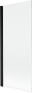 Mexen Mist vonios pertvara 1-durų 80 x 150 cm, skaidri, juoda - 8A9-080-001-70-00