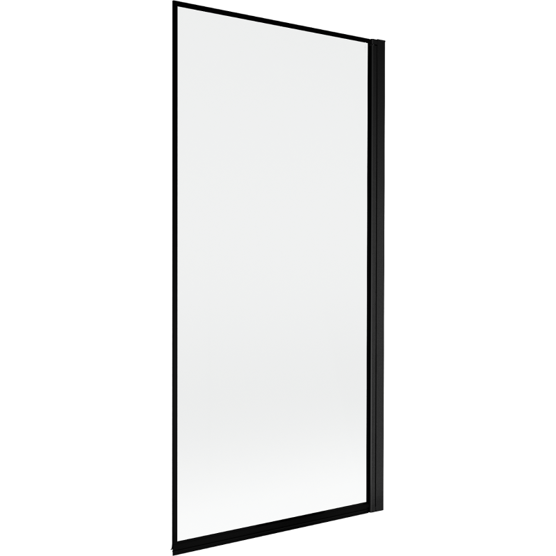 Mexen Mist vonios pertvara 1-durų dešinė 90 x 150 cm, juodas rėmas, juoda - 8A9-090-001-70-70-P