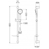 Mexen DF75 stumdomas dušo komplektas, Chromo - 785754582-00