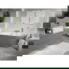 Mexen Oris laisvai pastatoma vonia su juostelėmis 150 x 75 cm, balta/pilka, aukso perpildymas - 52871507562-50
