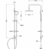 Mexen T40 dušo kolona, auksinė - 798404093-50