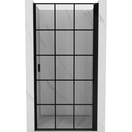 Mexen Mist-B dešinės pusės dušo durys 70 cm, juodas tinklelis, juoda - 8A2-070-000-70-77-P