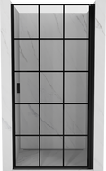 Mexen Mist-B dešinės pusės dušo durys 80 cm, juodas tinklelis, juoda - 8A2-080-000-70-77-P