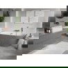 Mexen Oris laisvai stovinti prie sienos rifliuota vonia 150 x 75 cm, balta/pilka, varinis perbraukimas - 52871507562-65