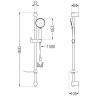 Mexen DF75 stumdomas dušo komplektas, Chromo - 785754582-02
