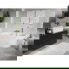 Mexen Oris laisvai pastatoma prie sienos rifliuota vonia 170 x 80 cm, balta, chromuota perpylimo anga - 52871708000-01