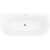 Mexen Oris laisvai pastatoma pristatoma vonia 170 x 80 cm, balta, aukso spalvos perpylimas - 52871708000-55